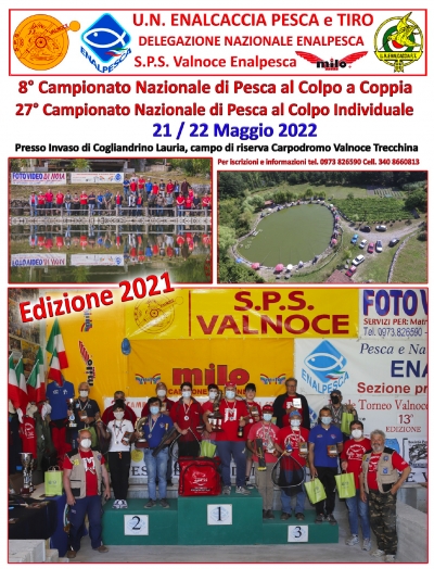 8° CAMPIONATO NAZIONALE DI PESCA AL COLPO A COPPIA