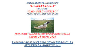Gara dell’agnello – Sabato 28 Marzo 2026